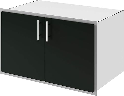 Foreman - Despensa de almacenamiento en seco de doble puerta para barbacoa estación de parrilla y gabinete exterior doble de 339in de ancho x 79in