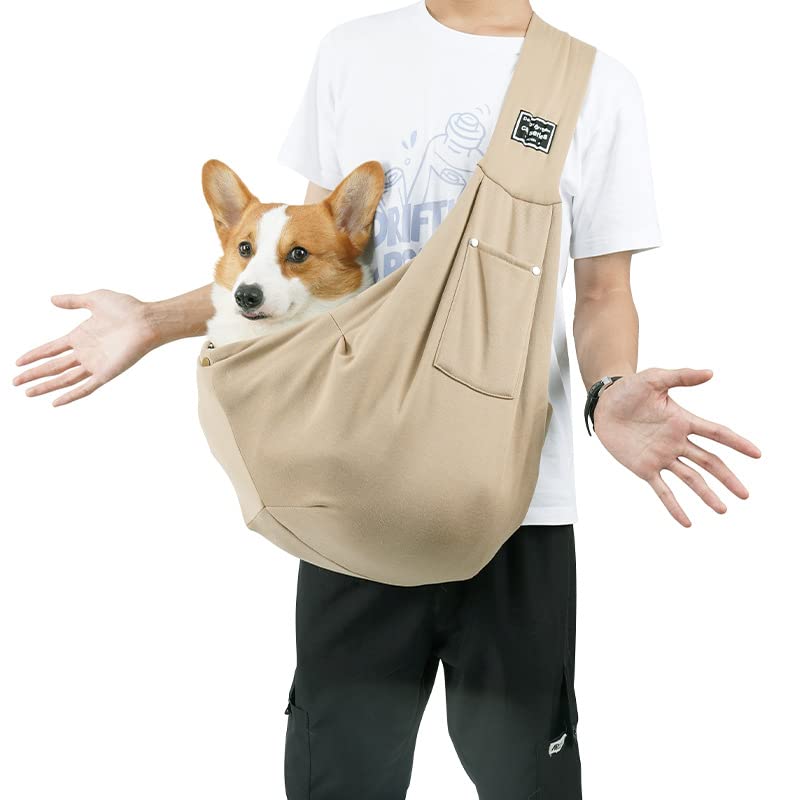 Bandolera para Perro, Transportín para Perros Bolsa de Viaje para Mascotas Ajustable Bolso de Hombro para Perros Gatos Pequeño y Medianos,Bolsa De Transporte para Perros