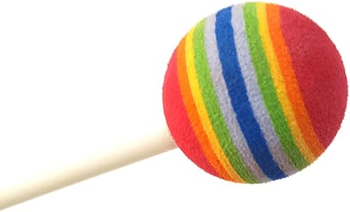 Miniatura 3 de 10 piezas de 10 pulgadas de palillo de tambor de paleta, martillo de mano de percusión, palo de percusión de mano, palos de percusión de cabeza de