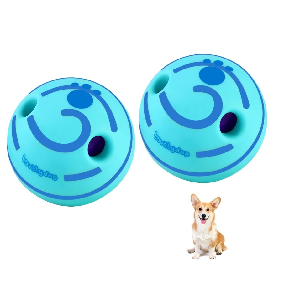 Wobble Giggle Ball for Dogs Durable Interactive Dog Toys for Small Medium Large Dogs Blue M 3 94