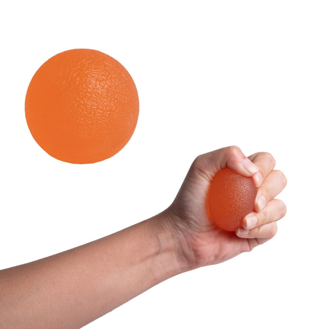 Healthtrek Strеss Gel Ball Squeeze Exercise Stress Balls, Gel Hand Balls for Arthritis Hand,Finger,Grip Strengthening and Stress Relief (Orange)