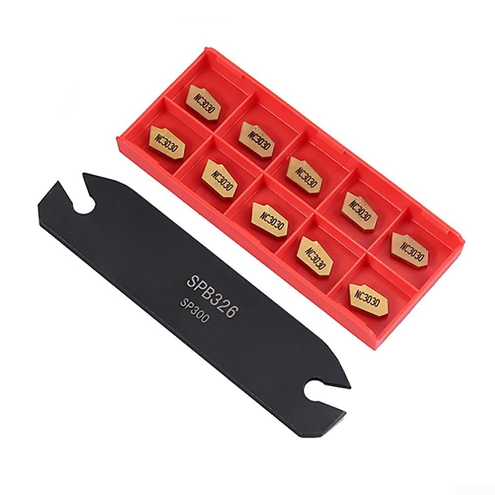 SPB26-3 Porte-outil de rainurage indexable de 26 mm avec 10 inserts en carbure revêtus GTN-3 SP300 pour usinage de semi-finition en acier