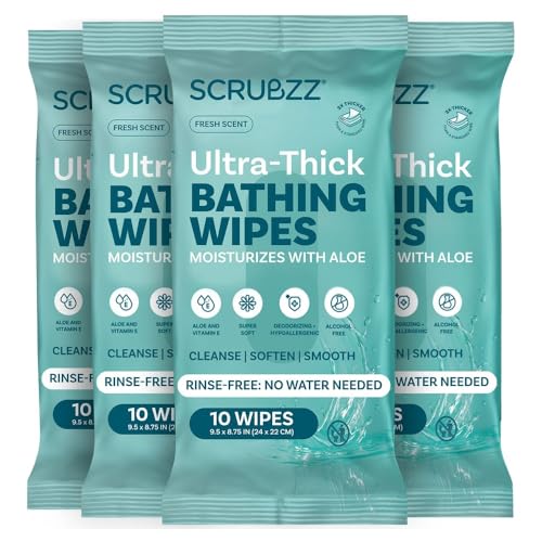 Extra Large Bath Wipes for Adults No Rinse...