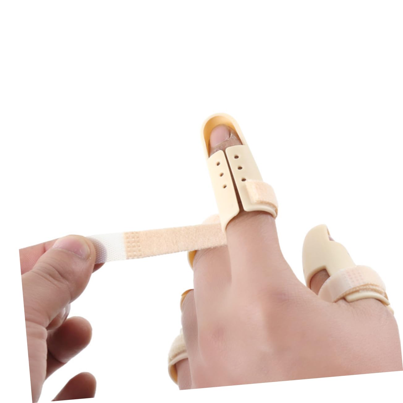 Beavorty Breathable Finger Support Splint for Fingers Thumb Splint Cover Size 3 for Fracture Joint Support