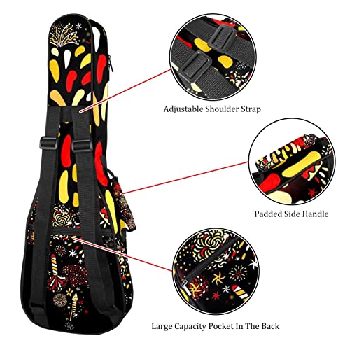 Sac ukulélé ténor et soprano noir housse imperméable - 3
