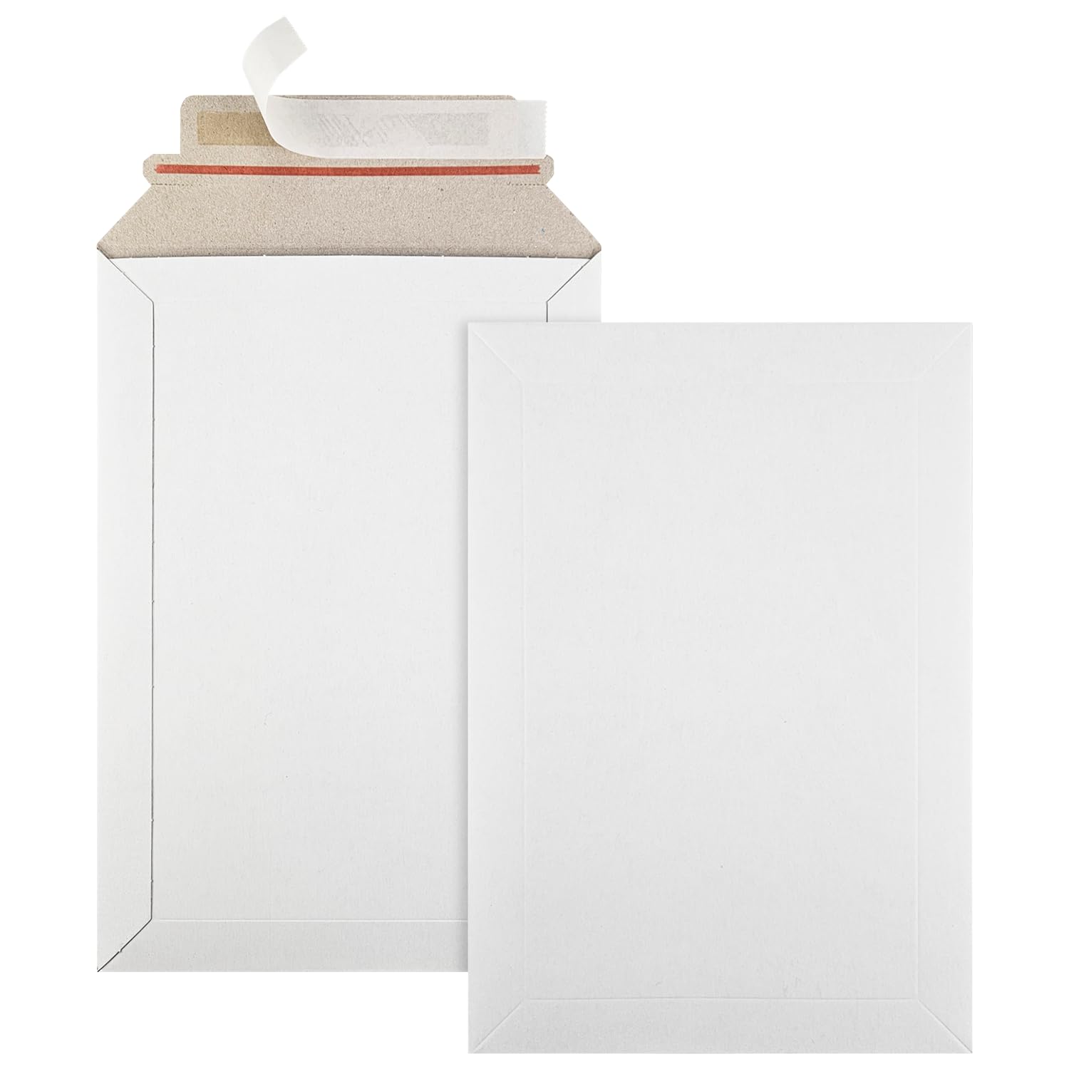 Netuno 25 enveloppes d'expédition blanches B5 en carton compact 176x250 mm 450g rabat droit pochettes compact en carton pour correspondence documents brochures photos images calendriers muraux