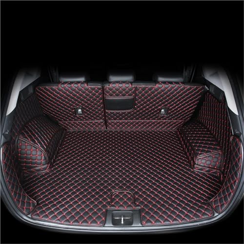 Tapis de coffre en cuir haut de gamme noir fil rouge pour SUV Hyundai Tucson 2019