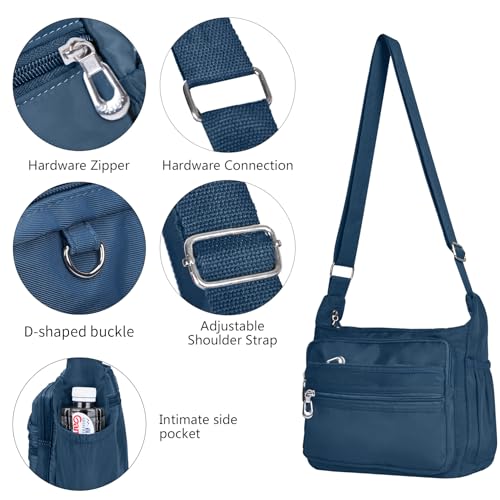 Image of NOTAG Crossbody Bag for Women Waterproof Shoulder Bag Messenger Bag Casual Nylon Purse Handbag