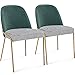 Esszimmerstühle 2er Set, UR LIVESONG Küchenstuhl Polsterstuhl Wohnzimmerstuhl Sessel mit Rückenlehne, Metallbeine,Polsterstuhl Modern Design Stühle (Green)