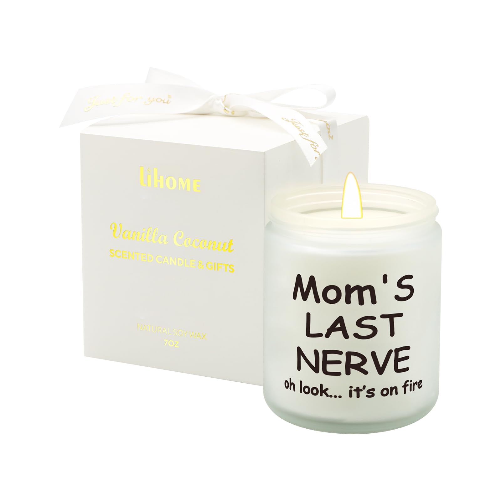 LihomeGifts for Mom from Daughter & Son, Best Mom Birthday Gift, Mother’s Day, Thanksgiving, Christmas Present, Vanilla Coconut Scented Candle