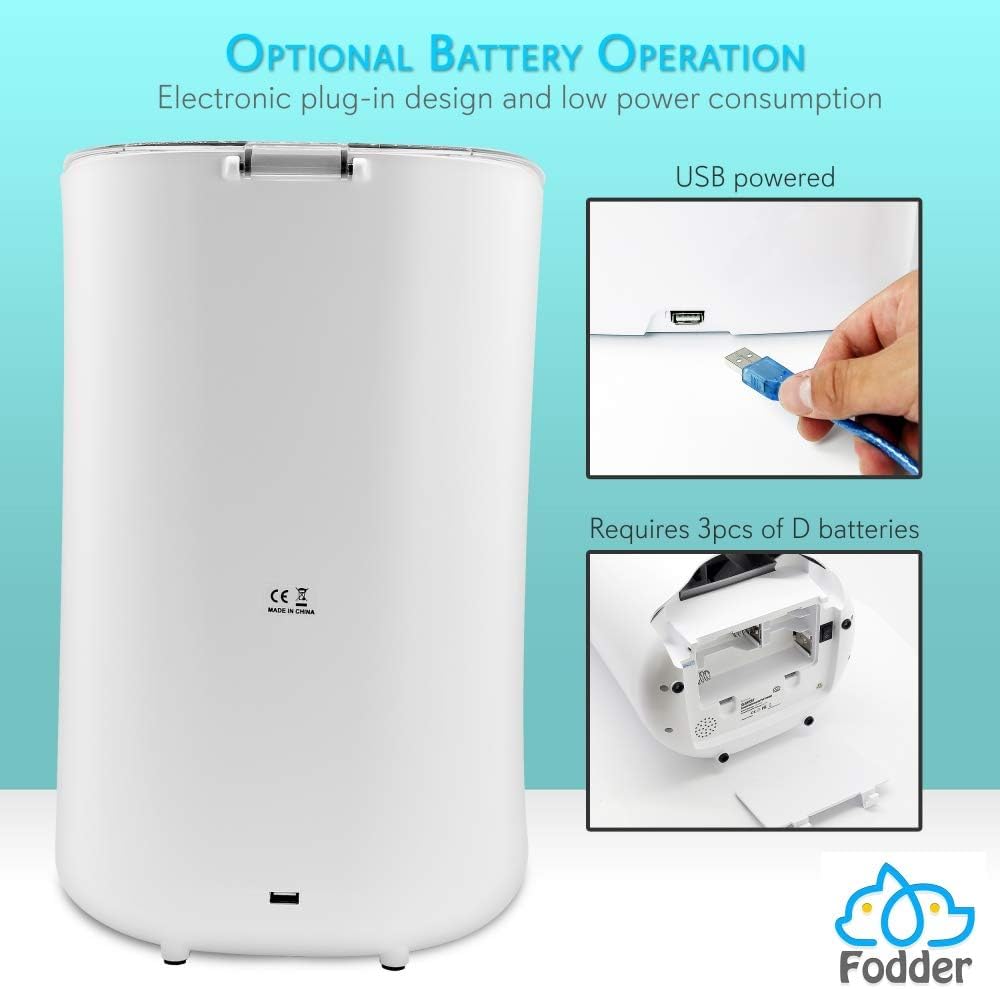 SereneLife SLAPF30 - Comedero automático Inteligente para Mascotas, dispensador electrónico Digital de Alimentos Secos con micrófono Integrado, grabadora de Voz, batería Opcional, Temporizador