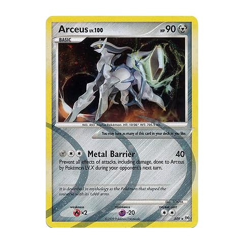 Pokemon Platinum Arceus Single Card Arceus AR9 Rare Holo Cover