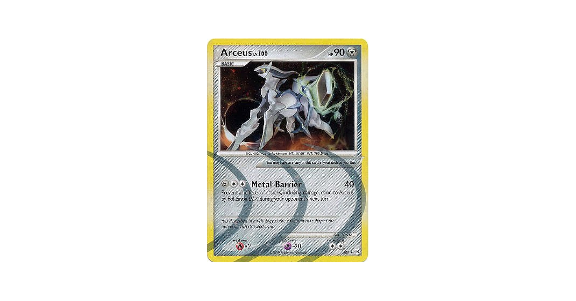 Pokemon Platinum Arceus Single Card Arceus AR9 Rare Holo