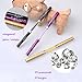 Nail Art Brushes,LilyAngel 3 pcs Dual Sided Nail Pen Acrylic Gel Crystal Rhinestone Polish Flat Painting Drawing Builder Brush Pen Nail Art Manicure Tools DIY Salon