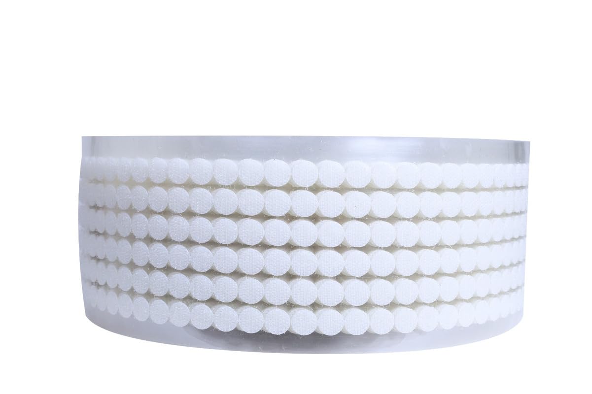 Ameo Self Adhesive Round Dot Hook and Loop Strips | 12 mm Coins Hook Loop Dots Fasteners Tape | Dot Coin Straps for School, Office, Home (White, Pack of 400) (B0CQPD5HWR) Amazon Price History, Amazon Price Tracker