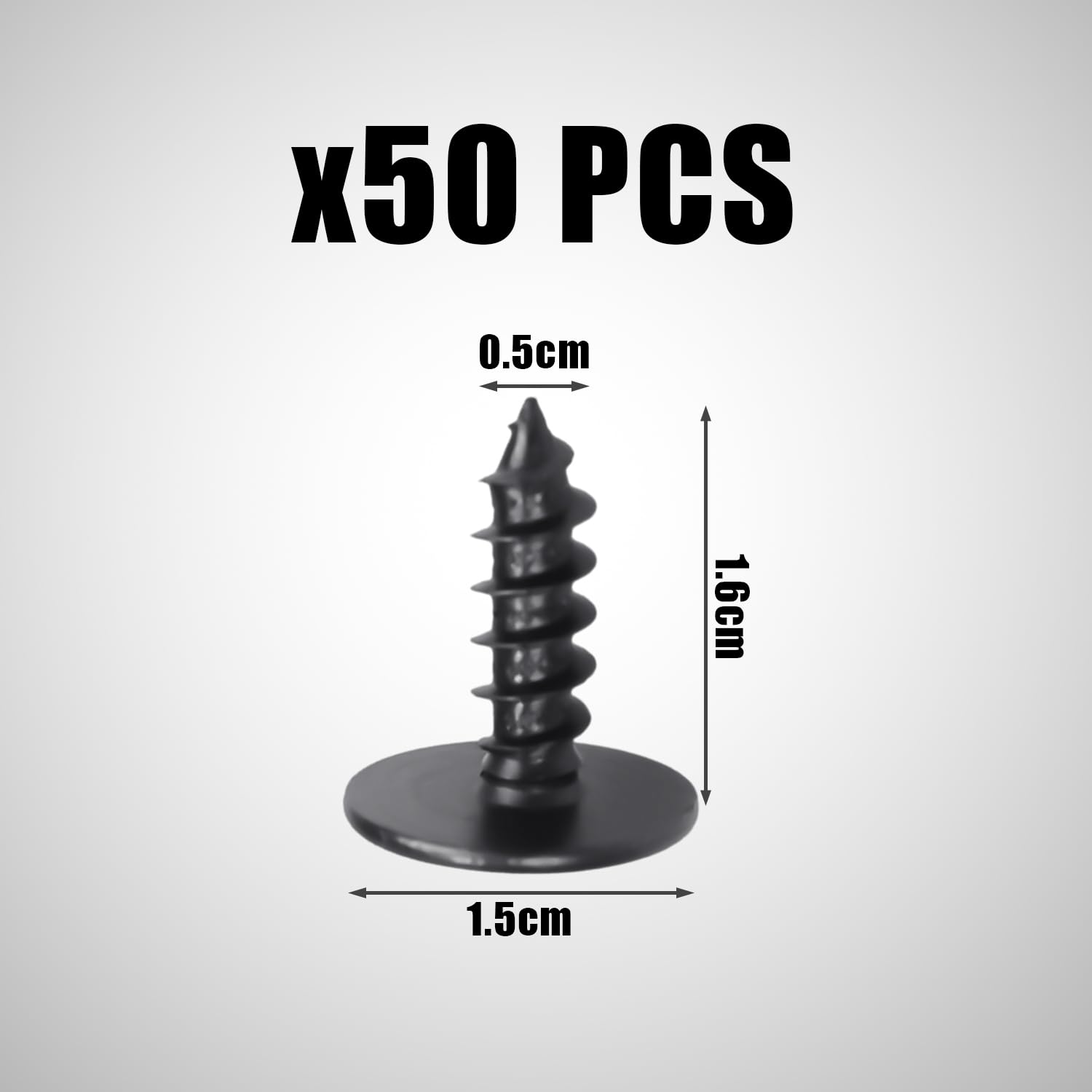 50 x śruby samogwintujące do samochodów, karoserii i błotnika - akcesoria do naprawy samochodów i mebli (M5 x 16 mm)