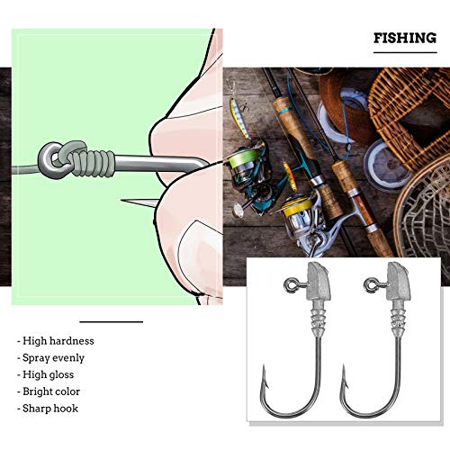 BESPORTBLE 10 peças de anzóis de pesca, gancho prático de cabeça de chumbo, gancho de isca de pesca