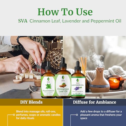 Aceite Esencial SVA Canela, Lavanda y Menta 4oz Combo miniatura 6