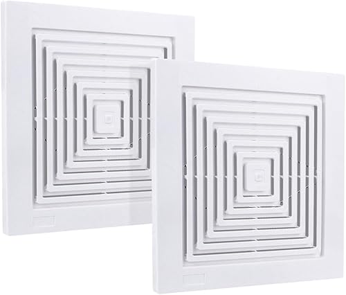 WKZO Paquete de 2 rejillas para ventilador de techo de baño 97011723 con resortes, piezas de repuesto para techo cuadrado o pared para ventilador de