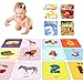 Richgv Kleinkinder Spielzeug, Bunte Hohe Kontrastkarten 50 Stücke 100 Seiten Baby Flash Karten Visual Cards Lernkarten mit Tiere, Früchte, Alphabet, Zahlen, Lernspielzeug Geschenk für Baby 0-36 Monate