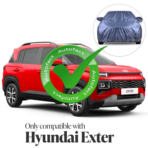 Image of Autofact Premium Car Cover for Hyundai Exter | All Weather Water-Resistant Full Body Car Cover | Light-Weight Triple-Stitched Outdoor Shield with UV Protection, Dustproof & Heat-Resistant
