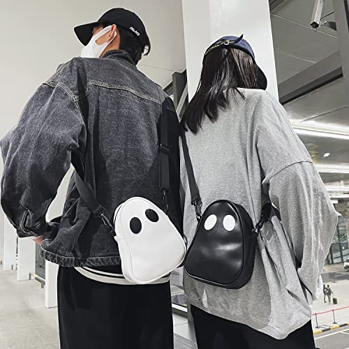 PU Leather Funny Ghost Bag, Splicing Color-blocking Cute Devil Messenger Bag，Adjustable Mobile Phone Bag for Woman4