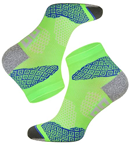 TODO RUNNING RAID - Calzini da corsa a quarti, imbottitura tecnica anti-vesciche, per donna e uomo con DryTex. Calzini funzionali colorati per lo sport | Maratone | Fare Jogging | In Esecuzione