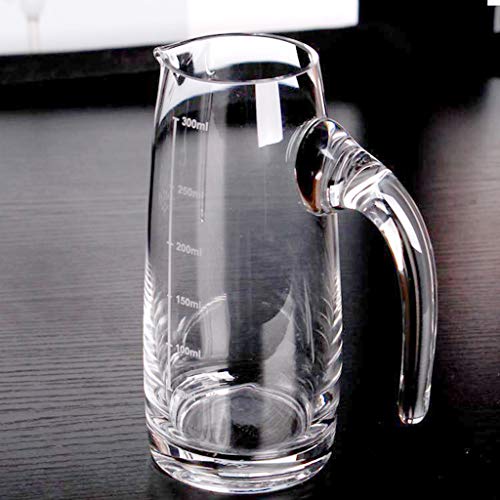 DEFBOW Jarra medidora de Vidrio de borosilicato Uso alimentario, Tetera Opcional