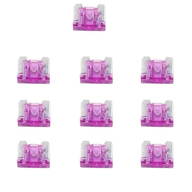 Set de 10 fusibles pequeños mini automóvil de hoja eléctrica 5A 7.5A 10A 15A 20A 25A 30A 35A 40A (35A, Medio) miniatura 1