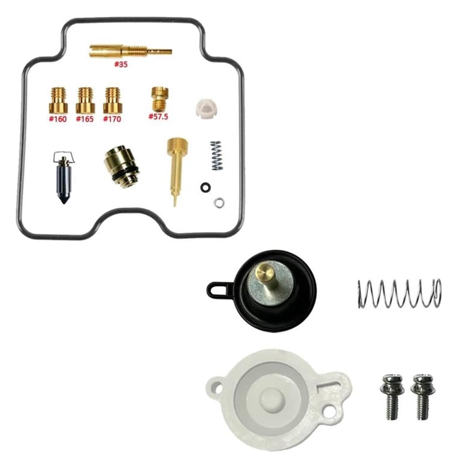 Kits réparation carburateur Moto pour Yamaha XV1600 XV1600A pour Road Star/Wild Star VP08 1999-2002 XV1700 2004-2007 Pièces Rechange pour Réparation Carburateur Moto(Color 2)