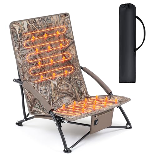 Teenyyou 1 Pack Heated Hunting Chair, Portable Low Down...
