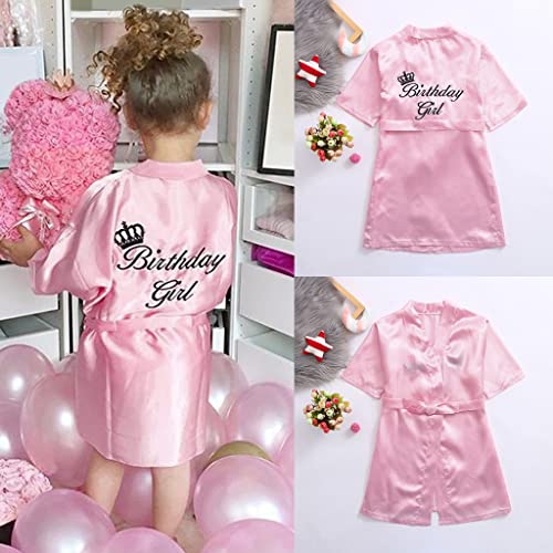 Birthday 𝗦quad Girls Princess Spa 𝗥obes for Kids Party Satin Silk Kimono 𝗥obe Solid Satin 𝐁ath𝗿obe 𝗣a𝗷amas2