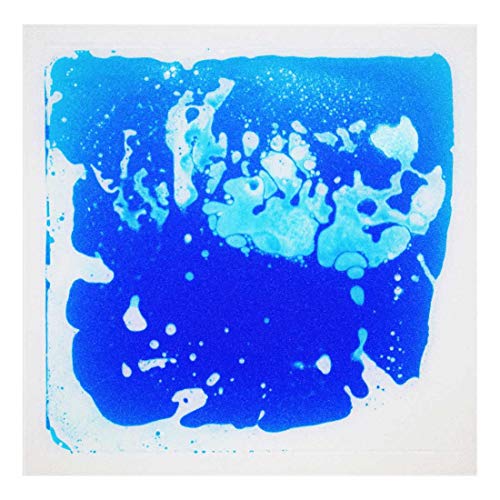 Image of LONGKING 12" X 12" Sensory Tiles for Activity Play Centers for Children, Sensory Floor Tiles, Liquid Floor Tiles, Autism Sensory Poducts, Blue