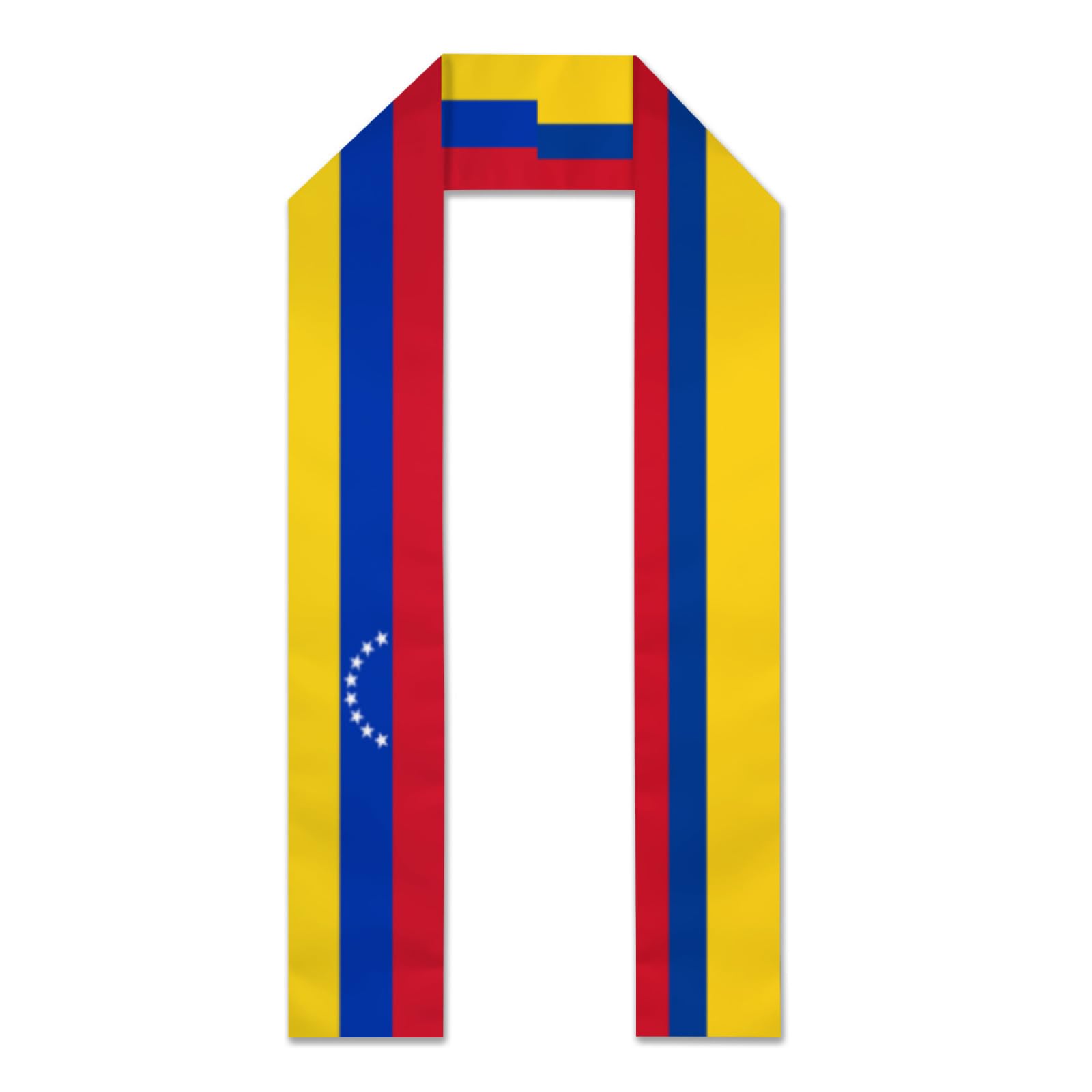 Vintage Venezuela Venezuelan Colombia Colombian Flag Graduation Stole Shawl Sash for Men Women Flattened Double Sided Lightweight Scarf Class of 2025