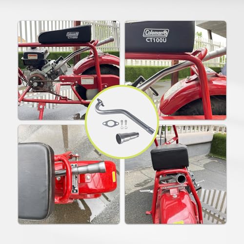 Image of 3 Stage Exhaust Header Pipe For Predator 79cc 98cc 3HP For Coleman CT100U Mini Bike
