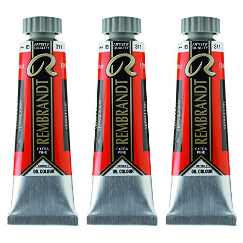 ターレンス 油絵具 レンブラント 3本組セット バーミリオン 15ml(5号)