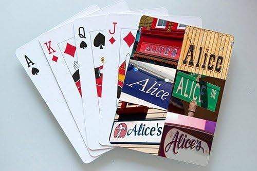 ALICE Personalized Playing Cards featuring photos of actual signs