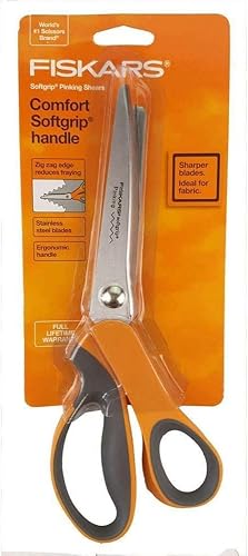 Fiskars Tijeras de tinta Softgrip de 8", naranja, 9.5" de largo