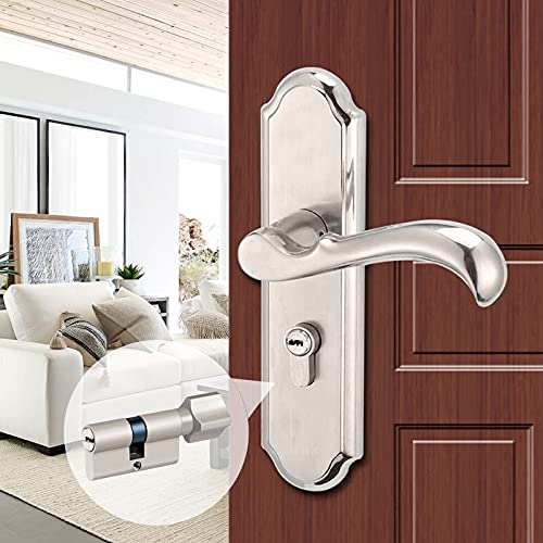 Hengsong Profil-Knaufzylinder Schließzylinder 30/30 Metallsilber-Knaufzylinder, inkl. 8 Schlüssel