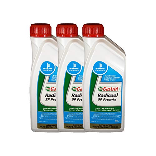 Líquido radiador anticongelante líquido refrigerante coche Castrol Radicool SF Premix Envase 3 x 1 l Cover