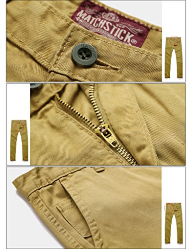 Image of Match Mens Regular-Fit Casual Flat Front Chino Pants