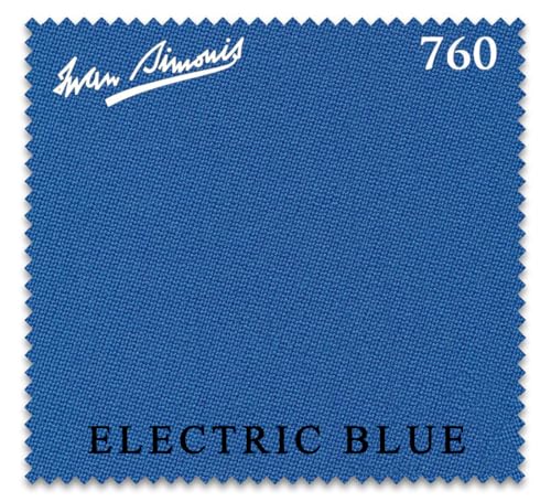 8ft Simonis 760 Pool Billiard Table Cloth - Electric Blue - Pre-Cut Rails - Authorized Dealer