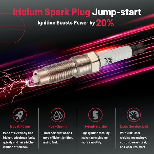 Image of BDFHYK Ignition Coils DG521 and Iridium Spark Plug SP509 Compatible with Ford F150 08-10 F250 F350 Super Duty Expedition Mustang Lincoln Navigator Mercury Mountaineer Ford Oem Coil Pack Set of 8