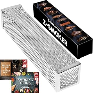 Carpathen Smoke Tube - Pellet Smoker for Gas Grill, Electric, Charcoal Grills or Smokers - Billows 5 Hours of Amazing Cold Smoke Ideal for Smoking Cheese, Fish, Pork, Beef, Nuts - Stainless Steel