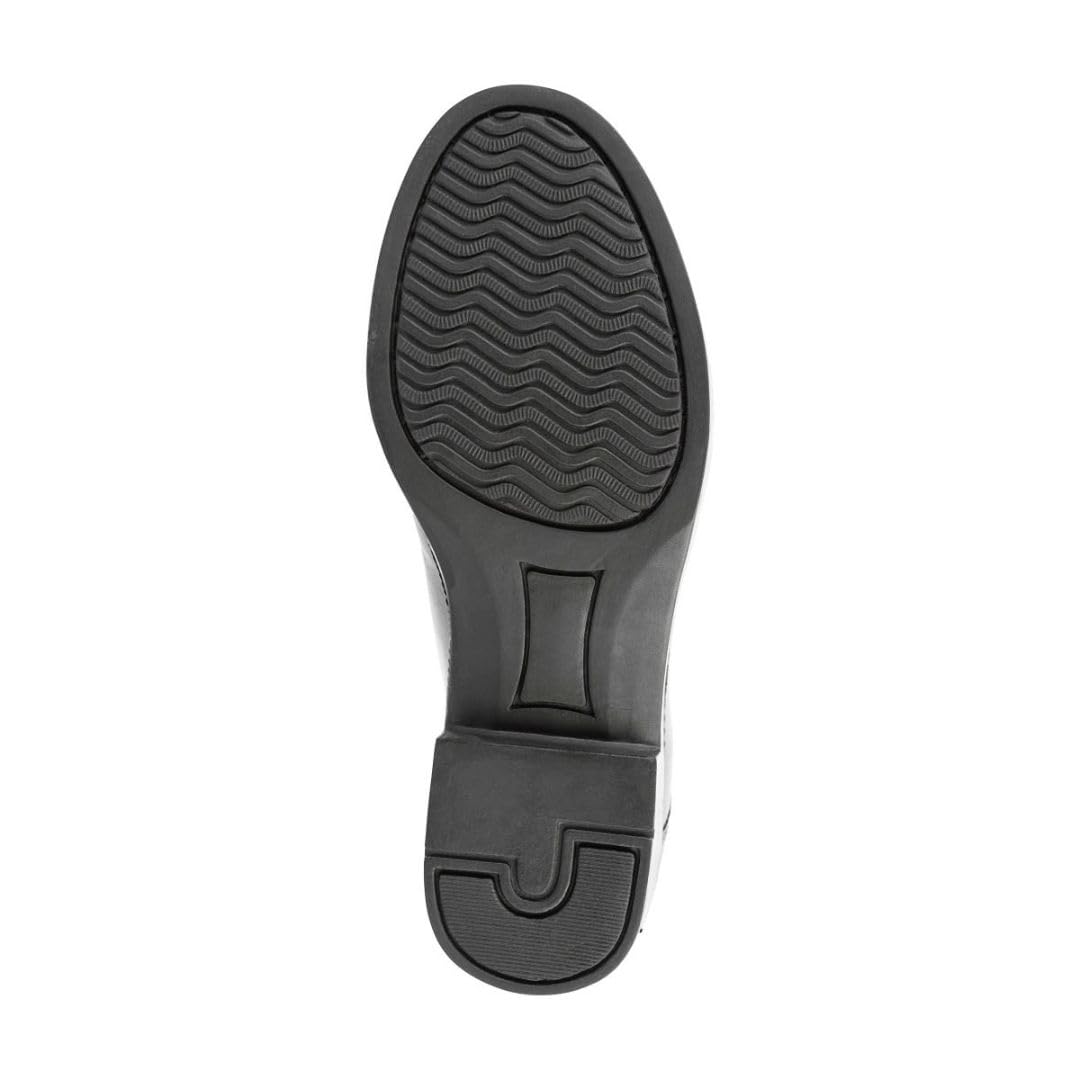 Leder-Stiefeletten Frontzip Leather – Schwarz – Gr. 29-46