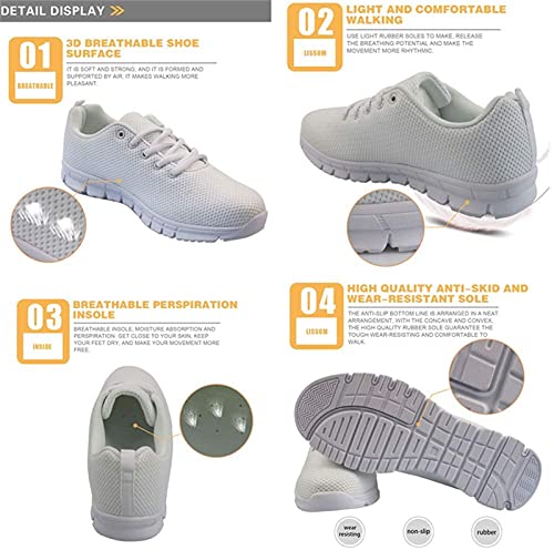 Jndtueit Damen Slip on Schuhe Rosa Mops Hund Walking Sneakers Fashion Athletic Sport Schuhe Welpen Hundepfote Muster Air Mesh Jogging Sneaker