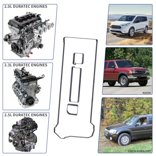 Image of ORAEVY VS 50639 R1 Valve Cover Gasket Set, Compatible with Ford Escape,Focus,Fusion, Ranger (2.0L 2.3L 2.5L),Mazda 3 /5 /6 /CX-7, Tribute Mercury Mariner Milan