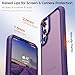 Rayboen for Samsung Galaxy S23 Case, Frosted Anti-Slip Shockproof Durable Case for S23 with Translucent Silky Feel PC Back, Soft Silicone Edge and Metal Camera Protection, Matte Purple