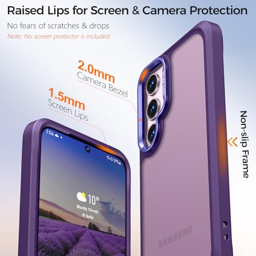 Image of Rayboen for Translucent Matte Samsung S23+ Plus Case, Purple