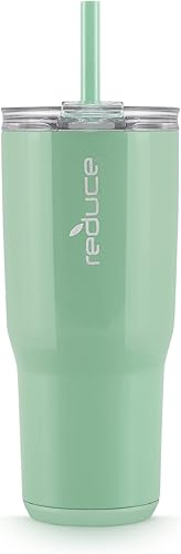 REDUCE Cold1 - Vaso de 24 onzas con tapa y pajilla, de acero inoxidable con aislamiento al vacío de doble pared que mantiene las bebidas frías hasta disponible en Yaxa Peru